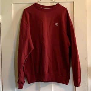 Red Champion Crewneck
